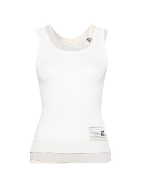 Maison MIHARAYASUHIRO logo-patch layered tank top