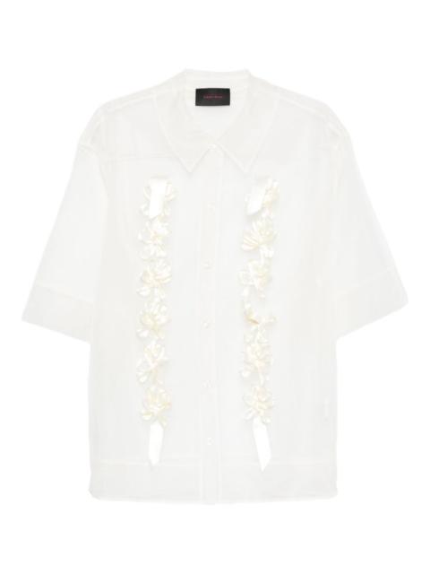 Simone Rocha floral-ribbon shirt