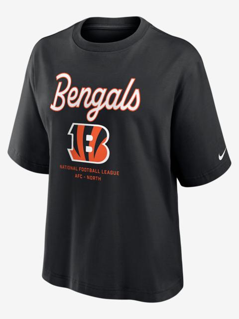 Nike Cincinnati Bengals Essential Script Boxy Women's Nike NFL T-Shirt
