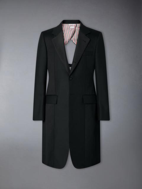 Thom Browne WOOL MOHAIR APRON TAILORED OVERCOAT