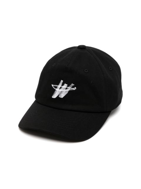 We11done logo-print detail baseball cap