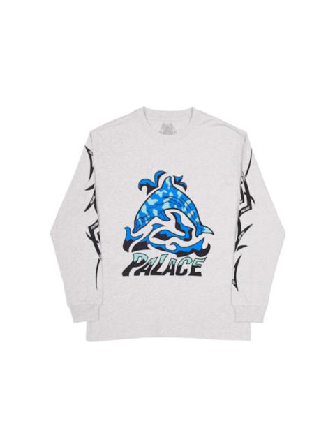 PALACE Palace Sketchy Dolphin Longsleeve Grey Marl/Blue/Black