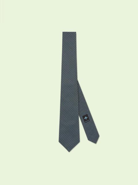 GUCCI Geometric G silk jacquard tie