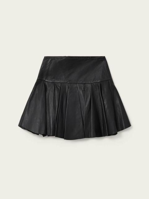 ALLSAINTS IRINA LEATHER MINI SKIRT