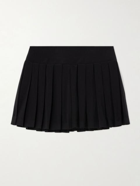NORMA KAMALI Pickleball pleated jersey tennis skirt Black