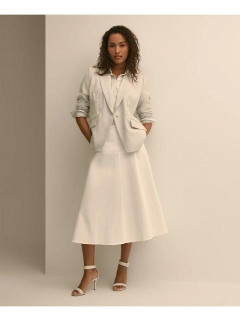 Brooks Brothers Cotton Sateen A-Line Skirt