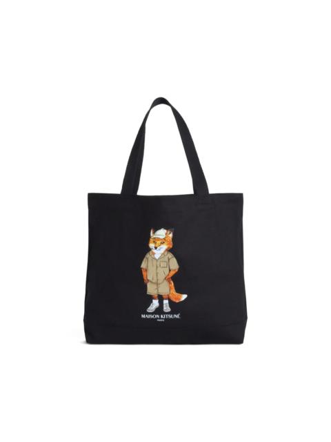 Maison Kitsuné Dressed Fox logo-print tote bag