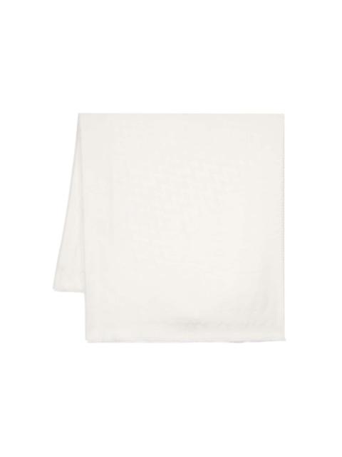 Lanvin jacquard-logo silk-blend scarf