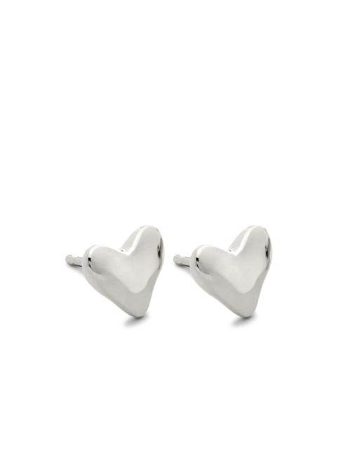 MONICA VINADER Heart silver stud earrings