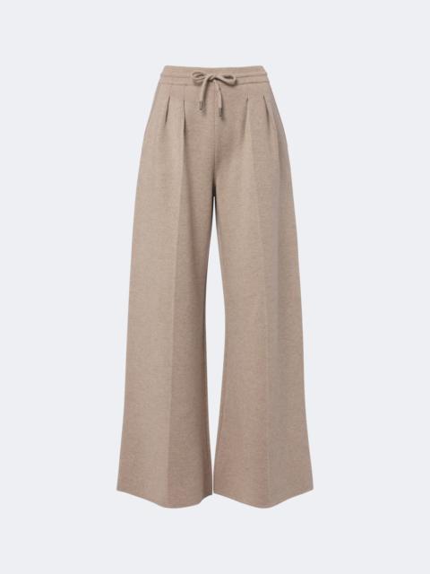 Max Mara Pleated wool and cashmere wide-leg pants