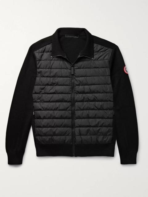 Canada Goose HyBridge Slim-Fit Quilted Down Shell and Merino Wool Jacket