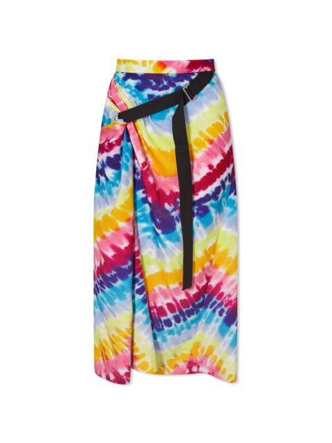 KENZO Kenzo Tie Dye Wrap Midi Skirt