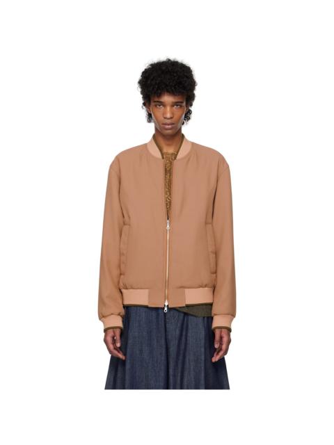 Dries Van Noten Pink Gabardine Reversible Bomber Jacket
