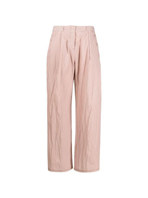 high-waisted wide-leg trousers