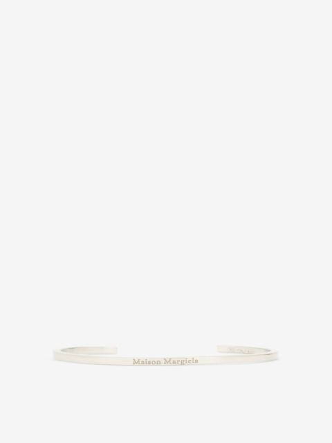 Maison Margiela Logo engraved slim silver cuff
