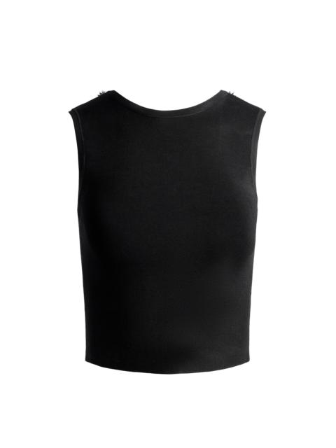 Alice + Olivia LOE LACE UP BACK SLEEVELESS SWEATER