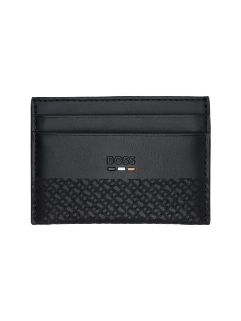 BOSS Black Embossed Logo Card Holder