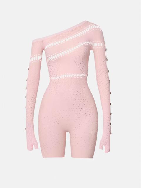 POSTER GIRL IVY RHINESTONE JUMPSUIT ROSE QUARTZ