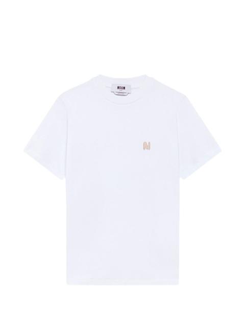 MSGM logo-embroidered T-shirt