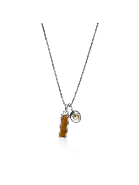JOHN HARDY Sun Talisman Necklace, Gold, Sterling Silver, Tiger Eye