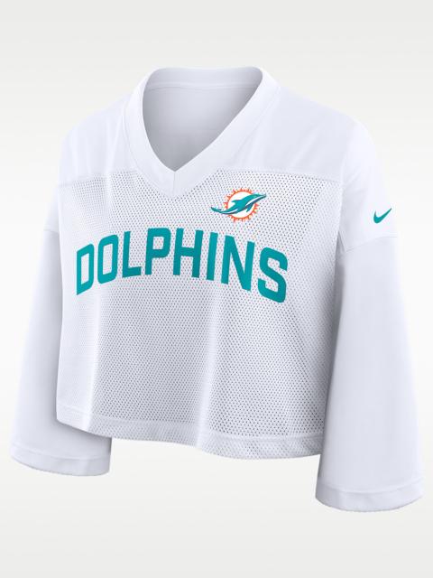 Nike Miami Dolphins Wide Receiver Jersey Fashion Women's Nike Dri-FIT NFL Cropped Top