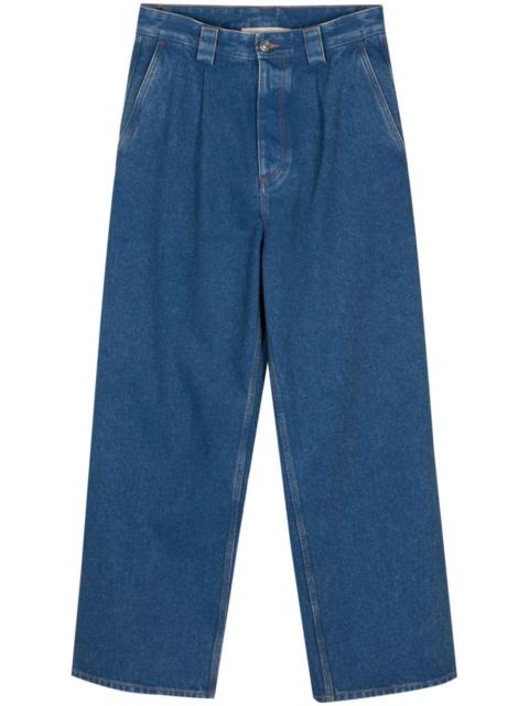Marni logo-patch cotton jeans