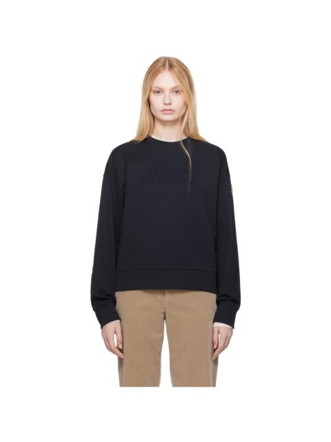 Moncler Navy Embroidered Logo Sweatshirt