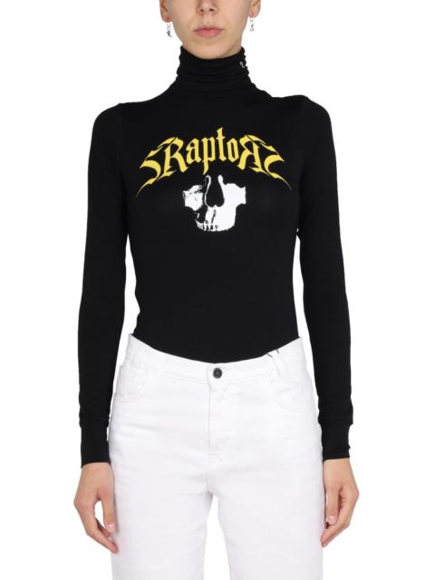 Tシャツ・カットソー RAF SIMONS LOGO EMBROIDERY T-SHIRT (221-W149_190160099) Raf Simons logo-print Cotton T-shirt | Black | FARFETCH AO