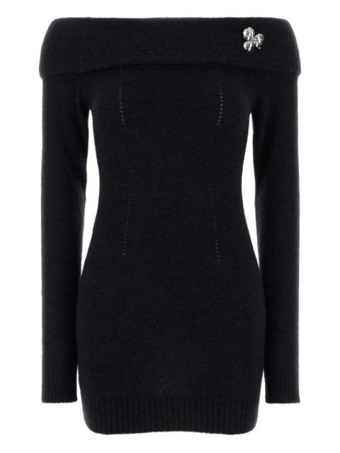 Blumarine off-shoulder embellished mini dress