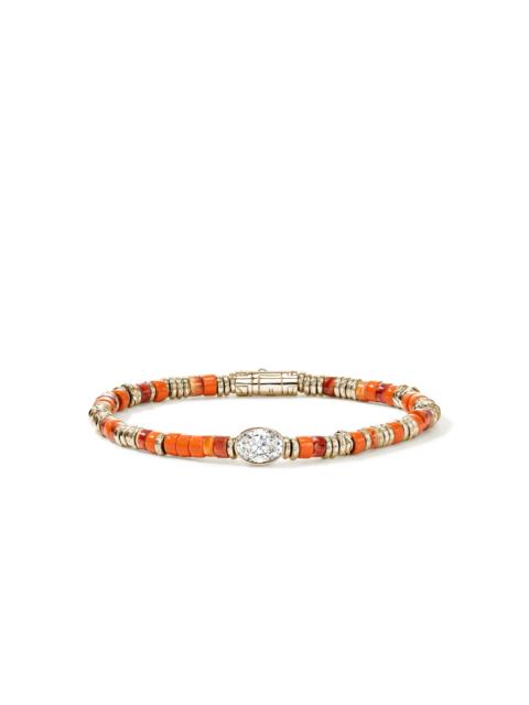 JOHN HARDY JH Lovestruck™ Heishi Bracelet, Gold, Sterling Silver, Hardstones, Enamel, Diamond, 1.0TCW