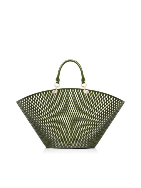 TOM FORD CUT OUT PATENT LEATHER LARGE PANIER