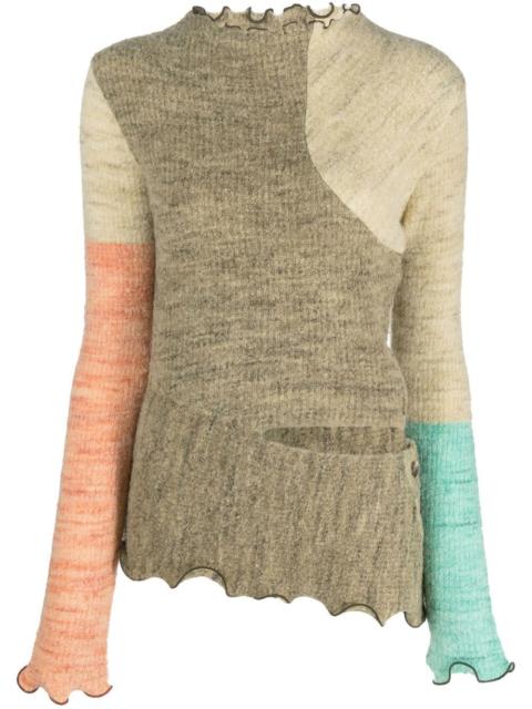 Andersson Bell colour-block fitted jumper