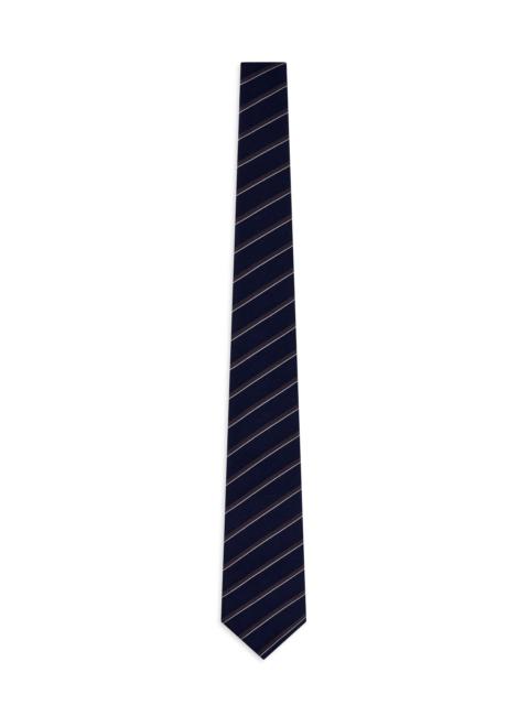 GIORGIO ARMANI Men's Varsity Striped Silk Tie - Blue Fancy