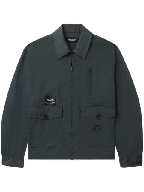 UNDERCOVER logo-patch twill shirt jacket