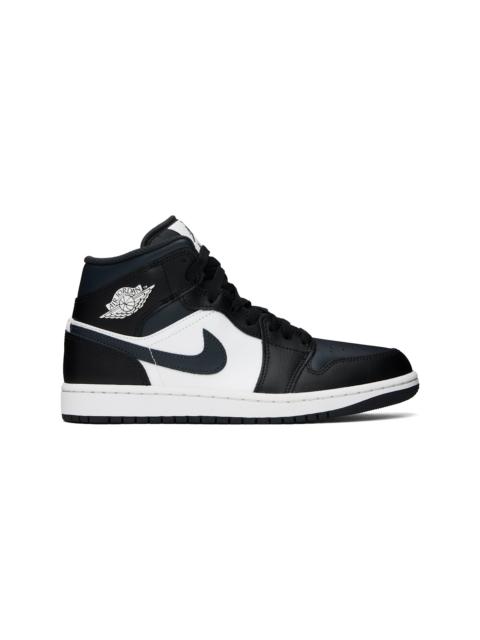 Jordan Black & White Air Jordan 1 Mid Sneakers