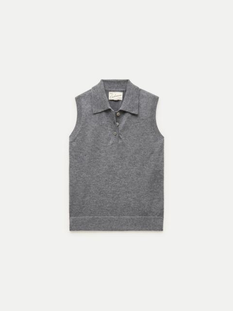 J.CREW Featherweight cashmere polo sweater shell