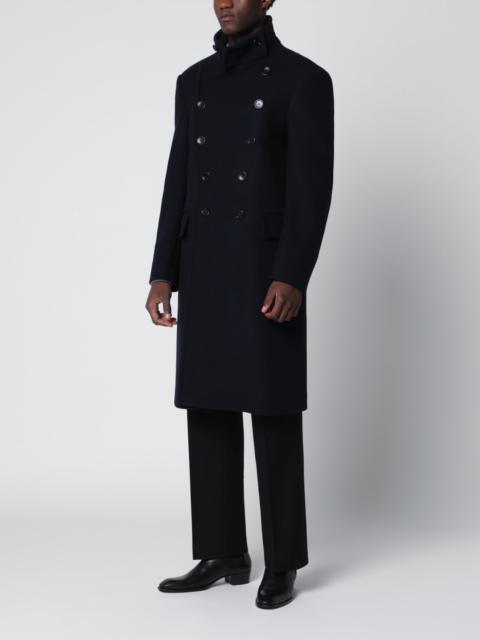 TOM FORD Midnight blue wool double-breasted coat