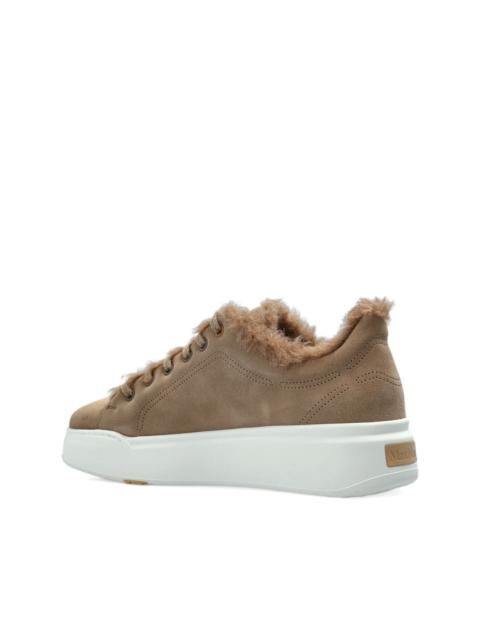 Max Mara fur trim trainers