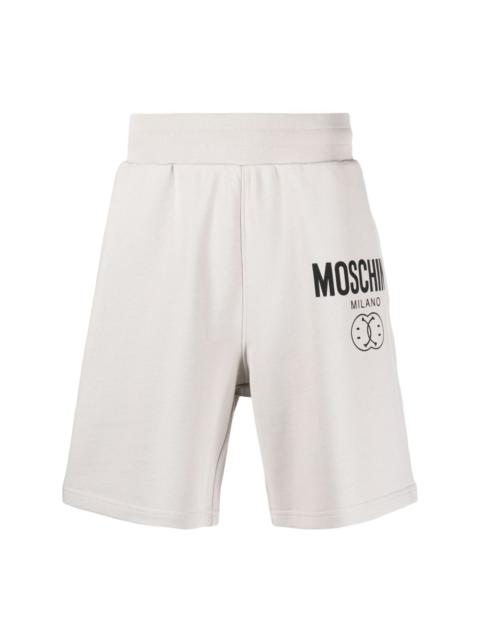 Moschino Smiley-print logo track shorts
