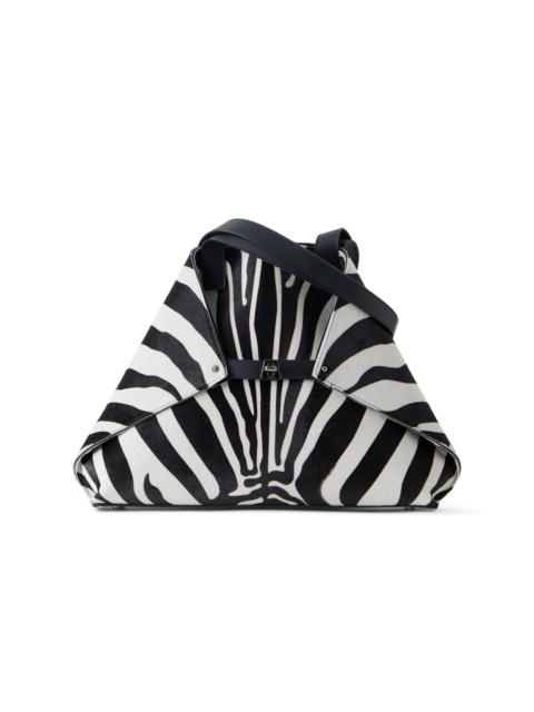 AKRIS Women's Ai Medium Zebra-Print Calf Hair Shoulder Tote - Zebra Stripes Big