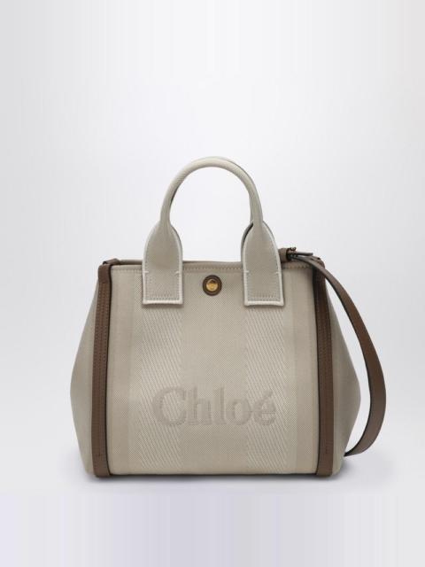 Chloé Carry Small Tote Bag In Striped Canvas