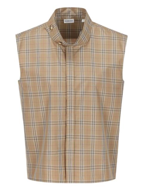 Burberry check sleeveless top