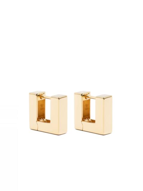 TOM WOOD Square Hoops gold-plated earrings
