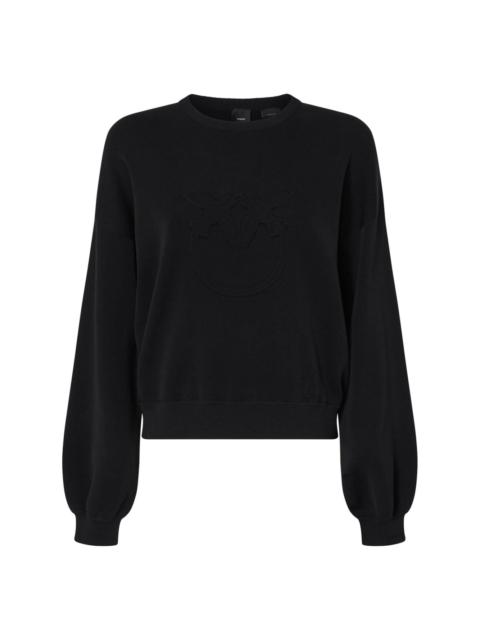 PINKO Love Birds-embossed sweatshirt