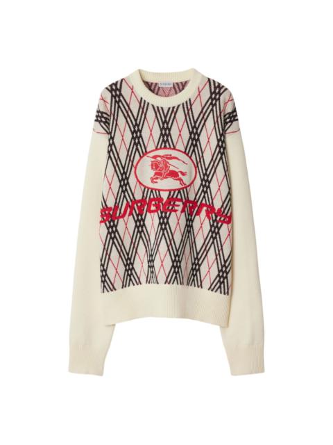 Burberry argyle-knit jumper