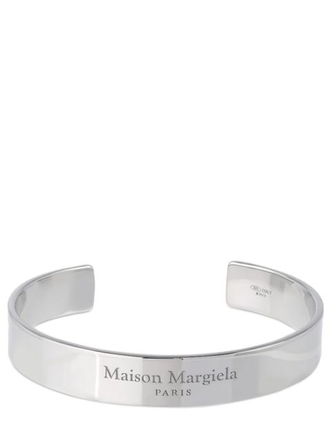 Maison Margiela Logo engraved thick cuff bracelet