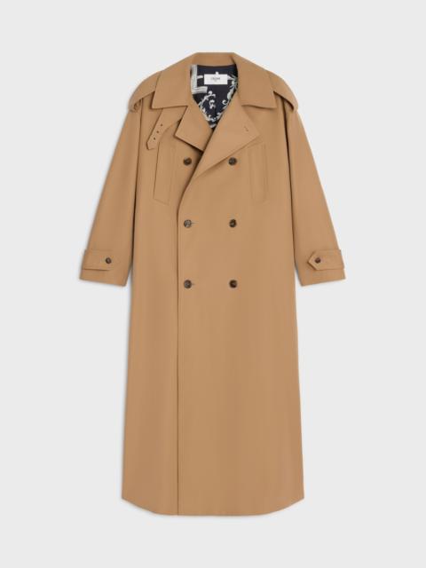 CELINE trench coat IN COTTON AND WOOL GABARDINE