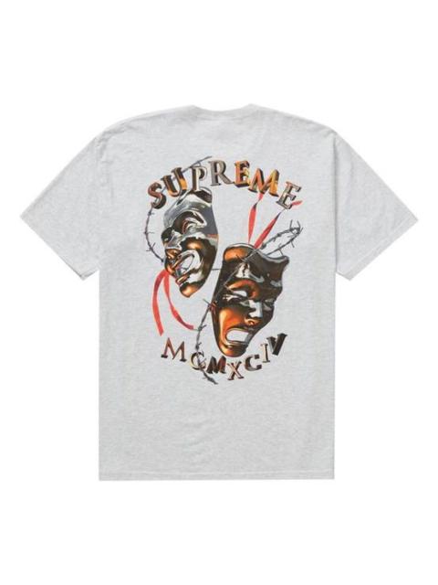 Supreme Supreme SS20 Week 1 Laugh Now Tee Thorns Smiling Face Printing Short Sleeve Unisex Gray SUP-SS20-290