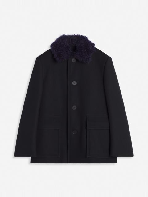OVERSIZED PEACOAT WITH REMOVABLE COLLAR