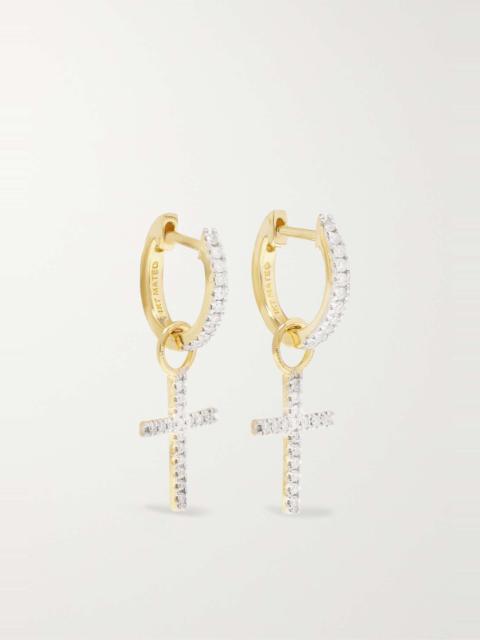 MATEO 14-karat gold diamond hoop earrings